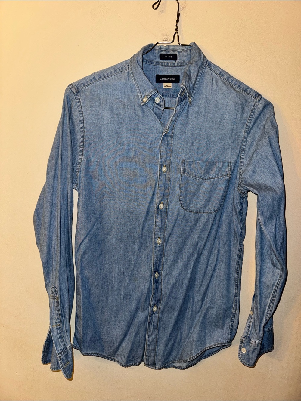 J Crew Men’s Chambray Shirt, X-Small